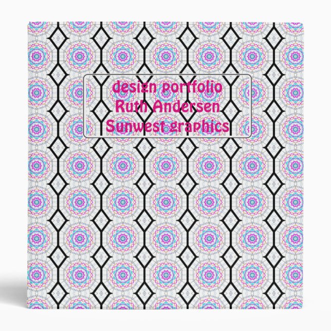 Fun with kaleidoscopes designer portfolio binder (Front)