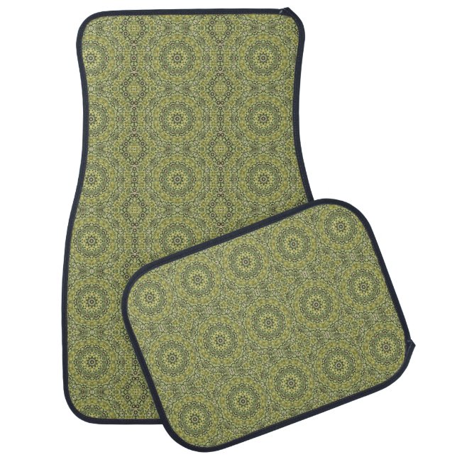 Fun with Lime Green Car Floor Mat (Set)