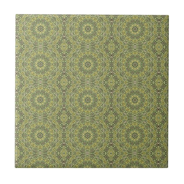 Fun with Lime green Ceramic Tile (Front)