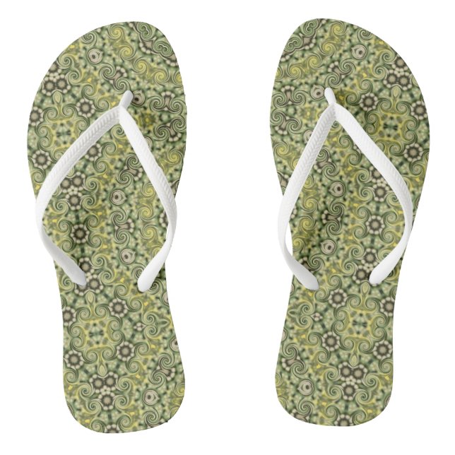 Fun with Lime green Flip Flops (Footbed)