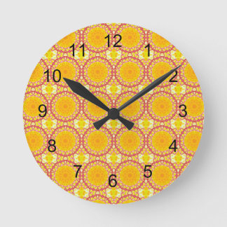 Fun with orange and red round clock