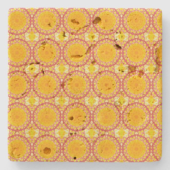 Fun with orange and red stone coaster (Front)