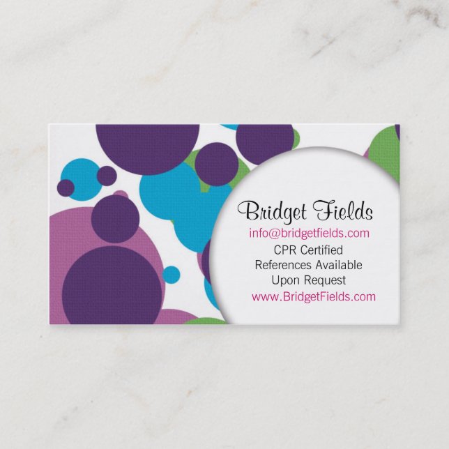 Fun with Polka Business Card (Front)