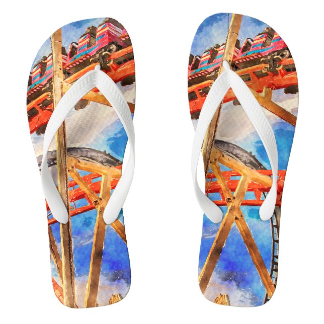 fun with roller coaster Flip Flop (Footbed)