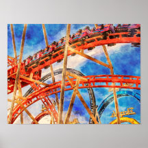 fun with roller coaster poster