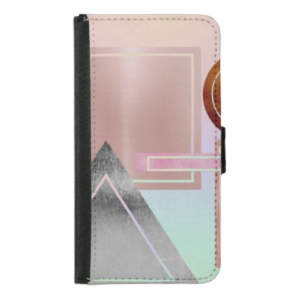 Fun with shapes,metallic,gold,rose gold,silver,ult samsung galaxy s5 wallet case