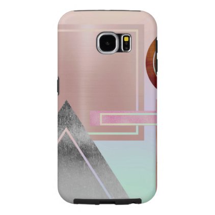 Fun with shapes,metallic,gold,rose gold,silver,ult samsung galaxy s6 case