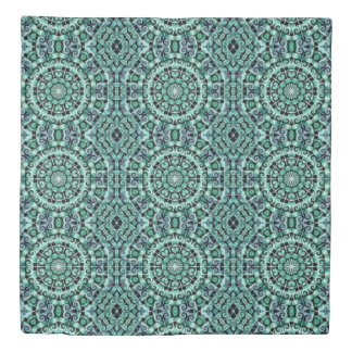 Fun with Teal and black Duvet Cover
