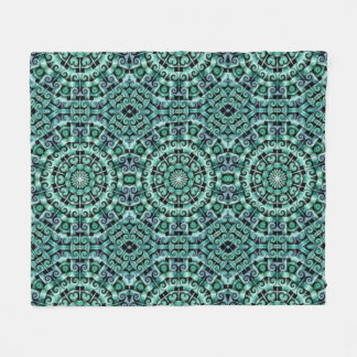 Fun with Teal and black Fleece Blanket