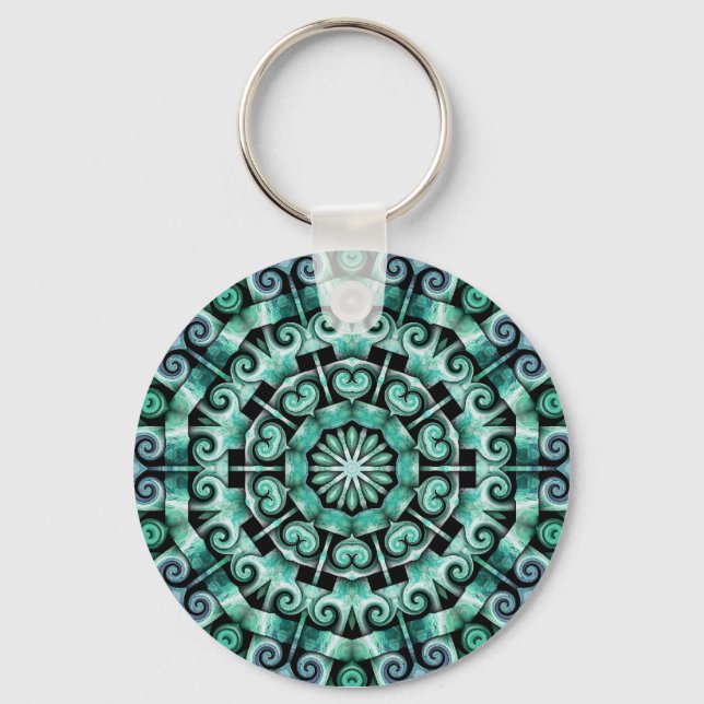 Fun with teal and black keychain (Front)