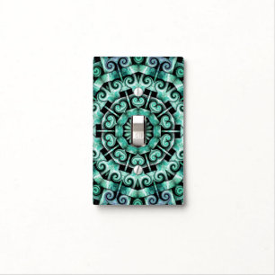 Fun with Teal and black Light Switch Cover