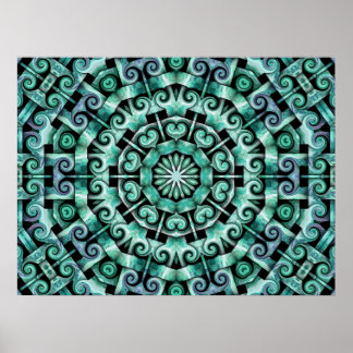 Fun with teal and black poster
