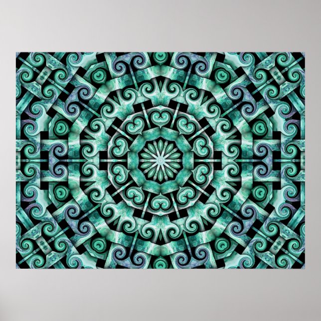 Fun with teal and black poster (Front)