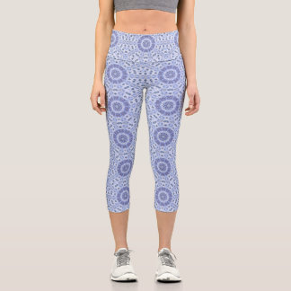 Fun with turquoise capri leggings