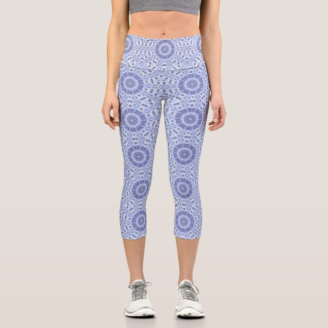 Fun with turquoise capri leggings (Front)