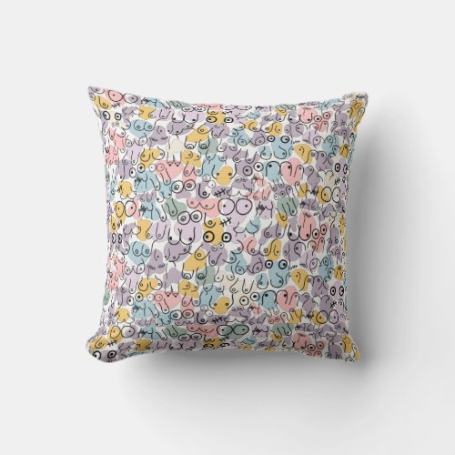 fun woman design throw pillow