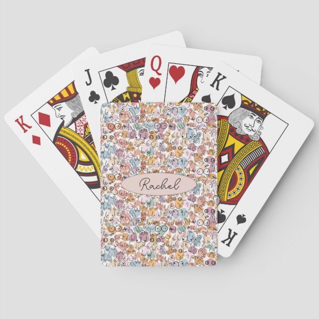 fun woman feminist poker cards (Back)
