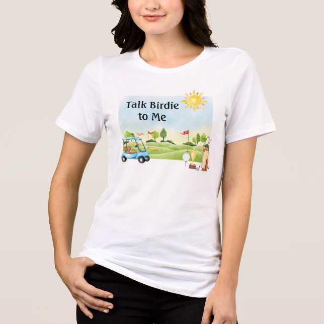 Fun Woman's Golf T-Shirt Tri-Blend Shirt (Front)