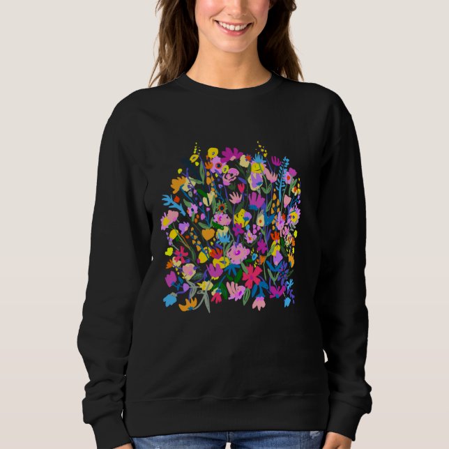 Fun womens grow positive thoughts, inspirational,  sweatshirt (Front)