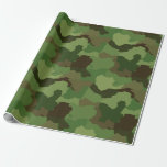 Fun Woodland Camouflage with Larger Shapes Wrapping Paper