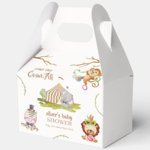 Fun Woodland Safari Animal Circus Baby Shower  Favor Boxes