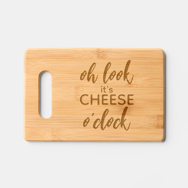 Fun Wordart Cheese Charcuterie Serving Engraved Cutting Board (Front)