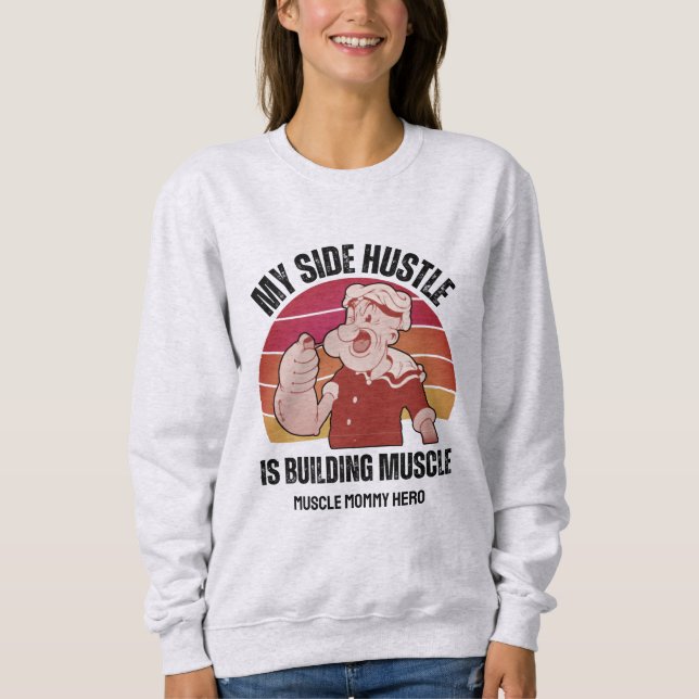 Fun Workout Body Building Fitness POPEYE Sweatshirt (Front)