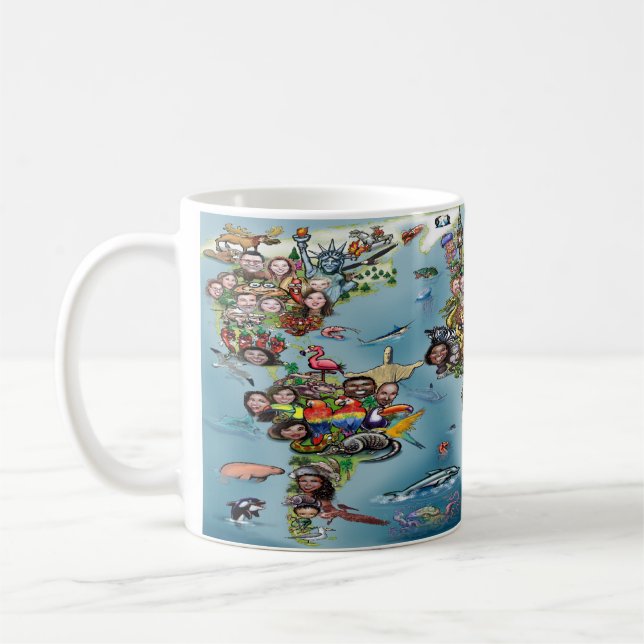 Fun World Map Coffee Mug (Left)