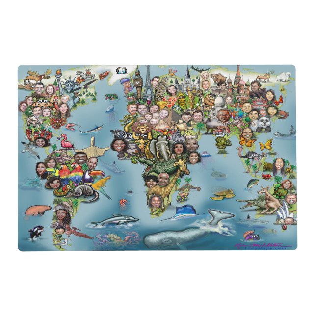 Fun World Map Placemat (Front)