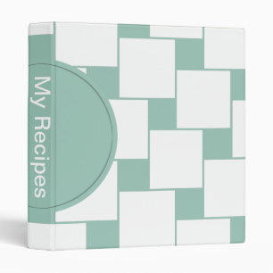 Fun Woven Squares Mint Green 3 Ring Binder