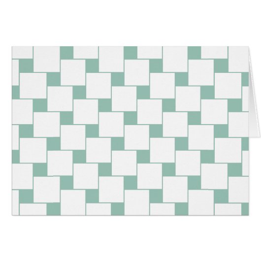 Fun Woven Squares Mint Green Cards (Front Horizontal)