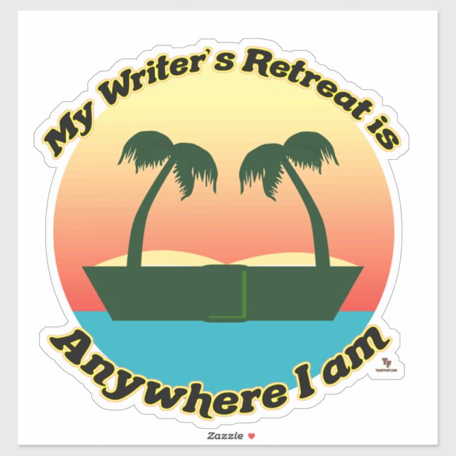 Fun Writers Retreat Epic Author Tropical Time Sticker (Sheet)