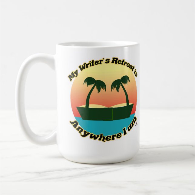 Fun Writers Retreat Funny Author Tourist Design Coffee Mug (Left)