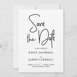 Fun Writing Save The Date Card