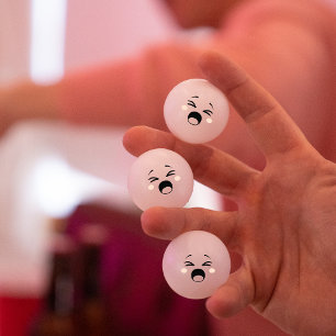Fun Yawning Cutie Face Ping Pong Ball