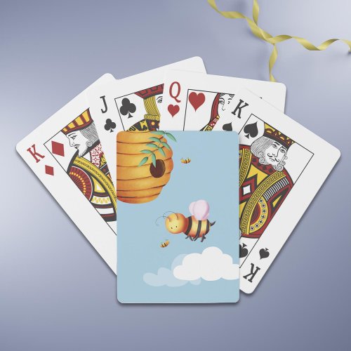 Fun Yellow Bee  Poker Cards