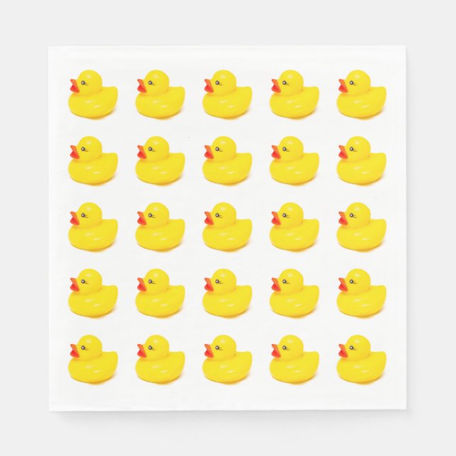 Fun yellow duck design napkins (Front)