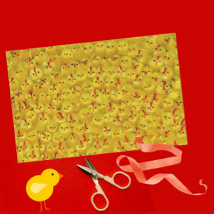 Fun Yellow Easter Chicks Bright Pattern  Tissue Paper