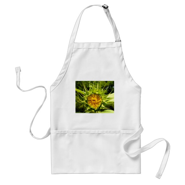 Fun yellow floral Sunflower Adult Apron (Front)
