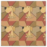 Fun Yellow Labrador Retriever Art Fabric