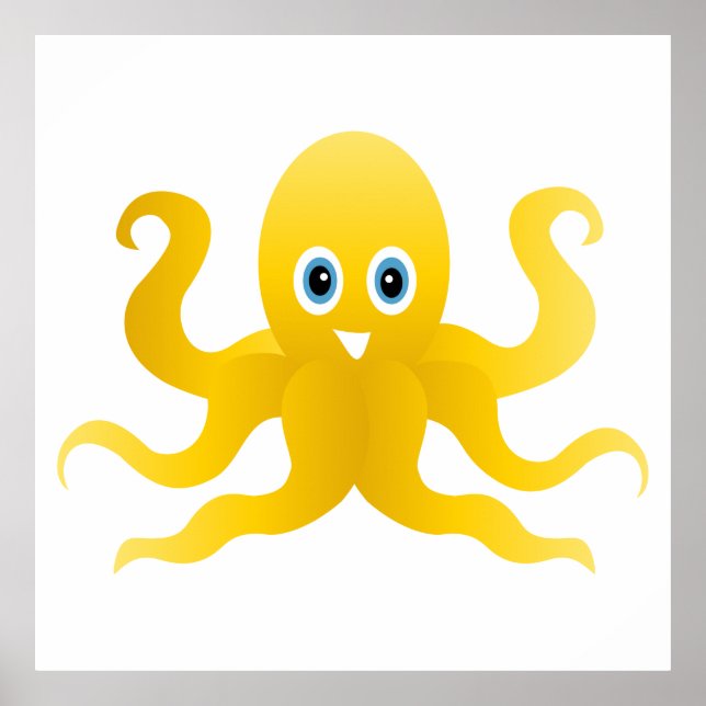 Fun yellow octopi poster (Front)