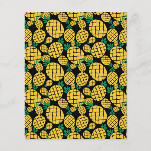 Fun Yellow Pineapple Tropical Fruit Pattern