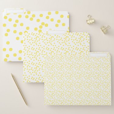 Fun, Yellow Polkadots Print