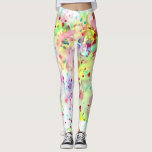Fun Yellow, Red, Purple & Pink Paint Splatter Leggings<br><div class="desc">These leggings feature a fun design of watercolor paint splatters in shades of yellow,  red,  purple and pink. Artsy,  unique and trendy,  these leggings are sure to make a splash wherever you wear them!</div>