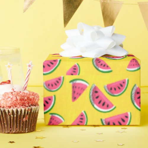 Fun Yellow Watermelon  Wrapping Paper