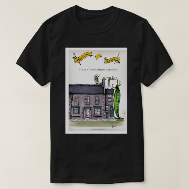 Fun Yorkshire Peapod T-Shirt (Design Front)