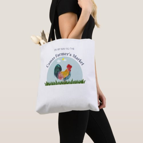 Fun Your Town Farmers Market Rooster Tote Bag