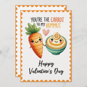 Fun You're The Carrot To My Hummus Valentine's Day Holiday Card