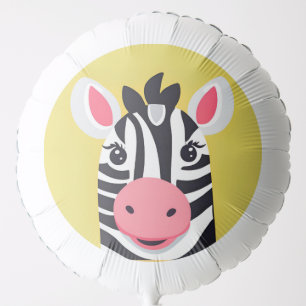Fun Zebra Face safari zoo Wild jungle Birthday Par Balloon