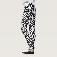 Fun Zebra Stripes Pattern Leggings